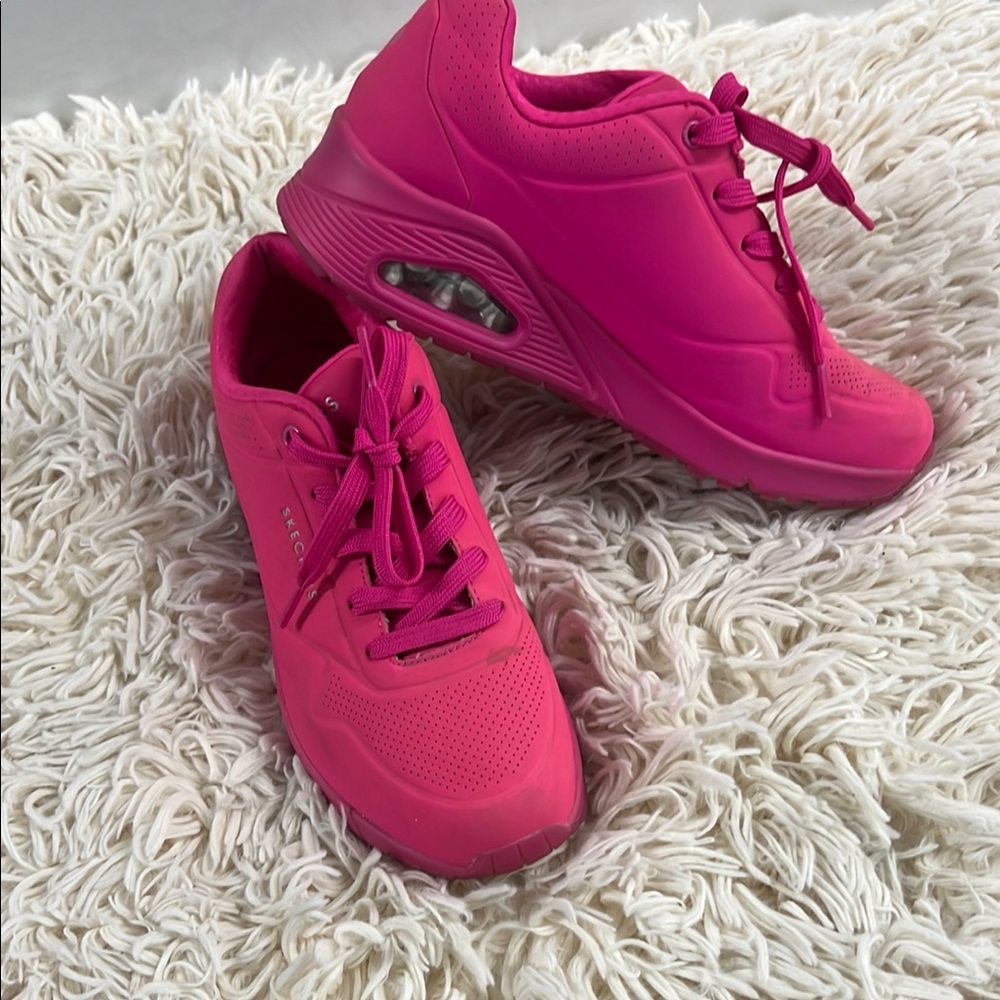 Skechers Women's Hot Pink Athletic Sneakers
